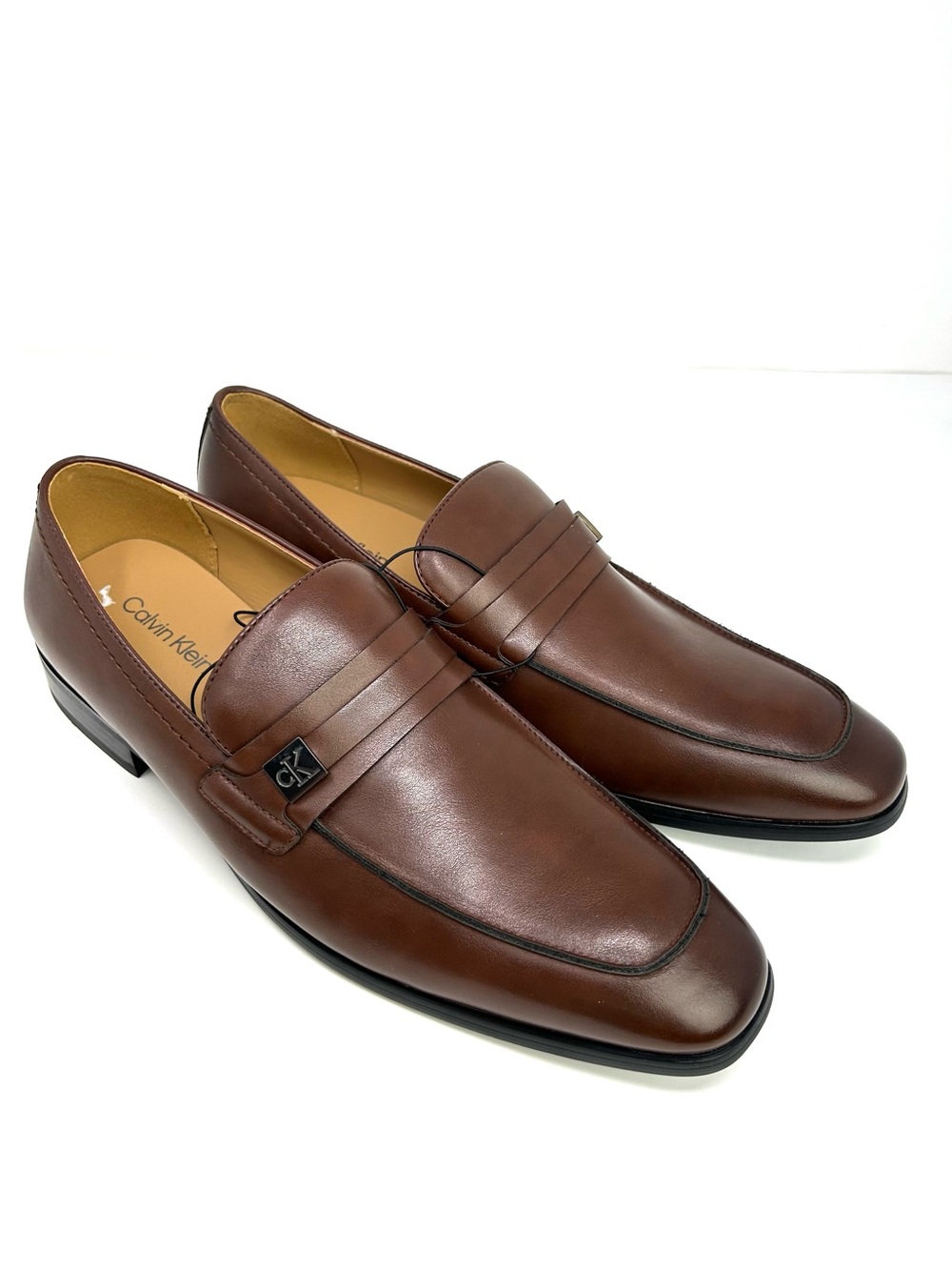 NEW Calvin Klein Jameson Men's Brown Slip-On Loafers dress shoes 10.5 CMJIMNON.R